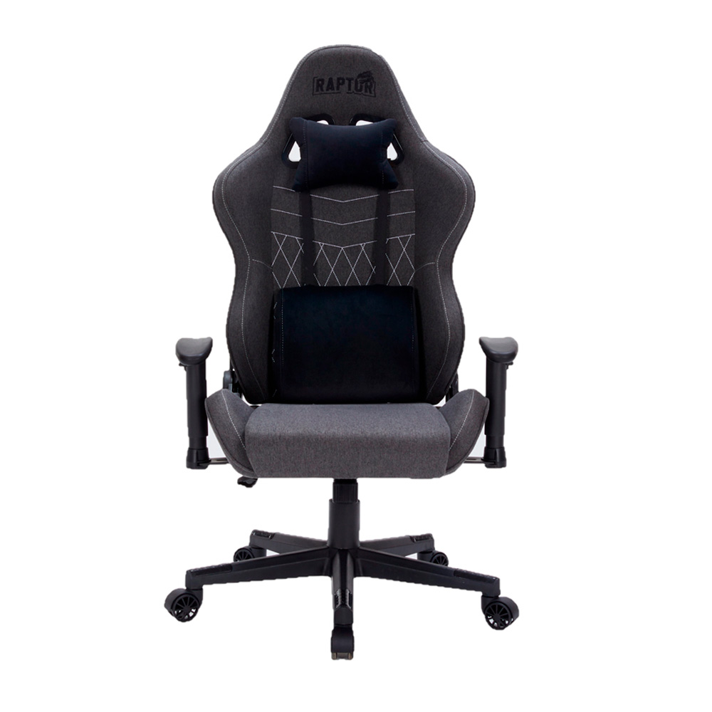 SILLA GAMER RAPTOR THRONE R1 TELA NEGRA